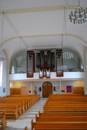 Vue de l'orgue Füglister depuis l'entrée du choeur. Cliché personnel