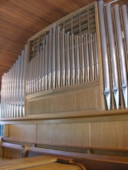 Façade de l'orgue de Boécourt. Cliché personnel