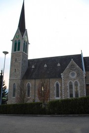 Eglise de Wauwil, néogothique (1896). Cliché personnel (fin mars 2012)