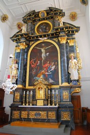 Vue rapprochée du maître-autel, chef-d'oeuvre baroque. Cliché personnel