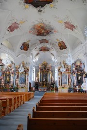 Nef baroque de l'église de Hochdorf. Cliché personnel (début juin 2012)