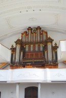 Le grand orgue de l'église paroissiale, Sempach. Cliché personnel (juin 2012)