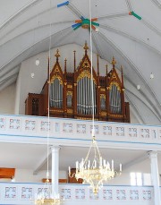 Vue de l'orgue de trois-quarts. Cliché personnel