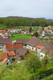 Vue du village de Seewen depuis le parvis de l'église. Cliché personnel