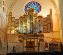 Vue de l'orgue espagnol de Grandvillars, inauguré en juin 2018. Cliché offert par M. J.-F. Christ (merci !)