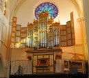 Vue de l'orgue espagnol de Grandvillars, inauguré en juin 2018. Cliché offert par M. J.-F. Christ (merci !)