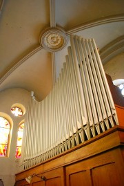 Vue de la Montre de l'orgue en tribune. Cliché personnel