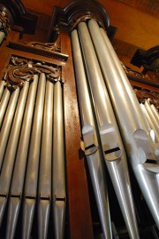 Tuyaux de la Montre de l'orgue. Cliché personnel