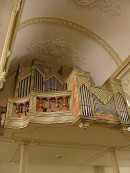 Orgue de l'église des Breuleux. Un bel instrument de la Manufacture de Saint-Martin (1970/1991). Cliché personnel