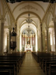 Nef de l'église des Breuleux. Cliché personnel