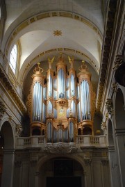 Vue de l'orgue Aubertin depuis la nef. Cliché personnel