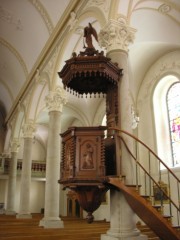 Chaire de l'église des Breuleux. Cliché personnel