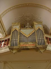Vue de l'orgue des Breuleux: le Positif. Cliché personnel