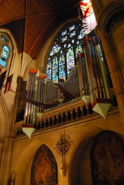 Le grand choeur ou Antiphonal du facteur Dargassies (1993), en tribune de façade. Cliché personnel