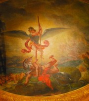 Combat de Jacob avec l'Ange (Genèse, Chapitre 32). Peinture d'Eug. Delacroix réalisée au 19ème s. Cliché personnel