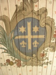 Détail peint au plafond, église de Frauenkappelen. Cliché personnel