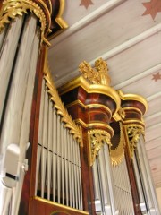 Détail de l'orgue. Frauenkappelen. Cliché personnel