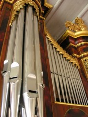 Détail de l'orgue à Frauenkappelen. Cliché personnel