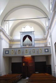 Vue de l'orgue avec la nef. Cliché personnel