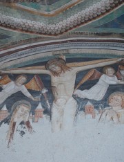 Peintures murales vers le choeur (probablement du 15ème s.). Cliché personnel