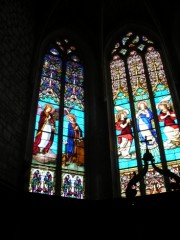 Vitraux du choeur, église de Morteau. Cliché personnel
