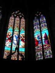 Vitraux du choeur, église de Morteau. Cliché personnel