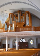 Vue du grand orgue Graf en tribune: Andreaskirche de Gossau. Cliché personnel (automne 2012)