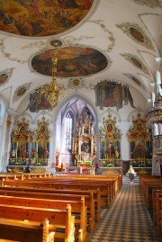 Vue de la nef de l'église catholique d'Appenzell. Cliché personnel