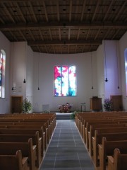 Vue intérieure de l'église de Gümligen. Cliché personnel