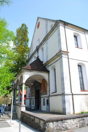 L'entrée de l'église de pèlerinage. Cliché personnel