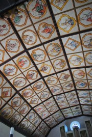 Une vue partielle du plafond voûté baroque. Cliché personnel
