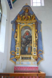 Le Franziskusaltar, autel secondaire au fond du couloir gauche longeant la chapelle de Lorette. Cliché personnel