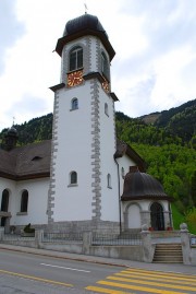 Vue de l'église de Melchtal (Wallfahrtskirche). Cliché personnel (printemps 2013)