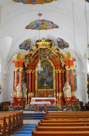 Vue du choeur de l'église et de son maître-autel. Cliché personnel