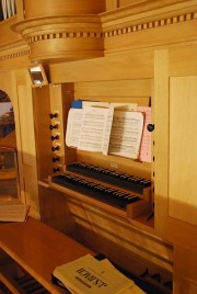 Console de l'orgue. Cliché personnel