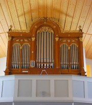 Une vue de l'orgue depuis la nef. Cliché personnel