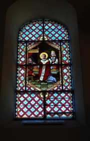 Vue d'un vitrail de cette église. Cliché personnel