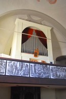 Vue de l'orgue italien de l'église paroissiale de Meride. Cliché personnel (sept. 2013)