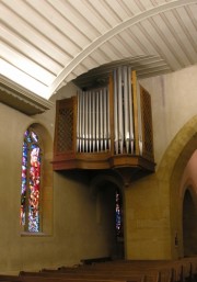 Orgue de St-Blaise, la partie sud du buffet d'orgue. Cliché personnel
