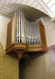 Orgue du temple de St-Blaise, partie nord du buffet. Cliché personnel