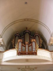 Manuf. de St-Martin, orgue de l'église Des Bois (Jura), 1979. Cliché personnel