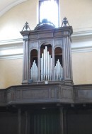 Vue de l'orgue italien de 1797, San Michele, Giornico. Cliché personnel (sept. 2013)