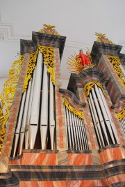 Vue de la Montre de l'orgue en tribune. Cliché personnel