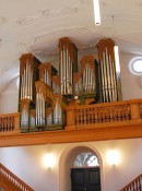 Orgue Mathis de l'église réformée d'Ennenda. Cliché personnel (juill. 2014)