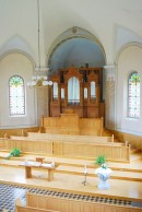 Vue de la nef avec l'orgue Kuhn au fond. Cliché personnel