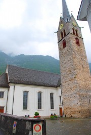 Vue de l'église cathol. de Walenstadt. Cliché personnel (07. 2014)
