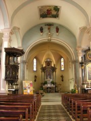 Nef de l'église de Charmey. Cliché personnel