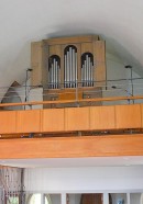 Vue de l'orgue Caluori, Forstkapelle, Altstätten. Cliché personnel (juillet 2014)