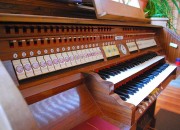 Vue de la console de l'orgue Metzler (1926). Cliché personnel