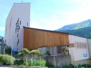 Vue de l'église catholique : Klosters. Cliché personnel (07. 2014)